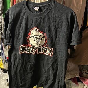 Jerzees Angry Nerds Black Kids T-Shirt L